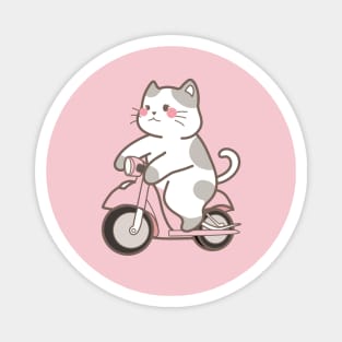 Meao riding motorcycle Magnet